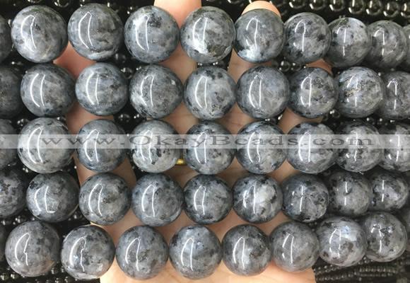 LSBS409 15 inches 18mm round black labradorite gemstone beads wholesale