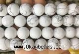 LSBS45 15 inches 16mm round white howlite gemstone beads wholesale