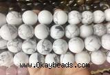 LSBS465 15 inches 18mm round white howlite gemstone beads wholesale LSBS465 15 inches 18mm round white howlite gemstone beads wholesale