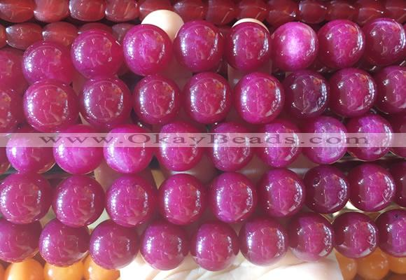 LSBS477 15 inches 16mm round candy jade gemstone beads wholesale