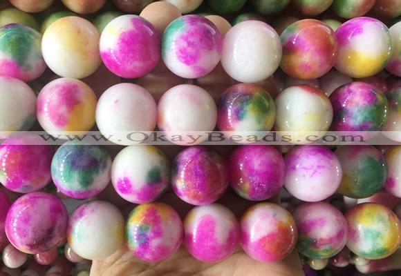 LSBS488 15 inches 20mm round candy jade gemstone beads wholesale