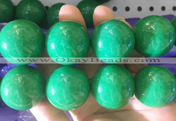 LSBS491 15 inches 35mm round candy jade gemstone beads wholesale