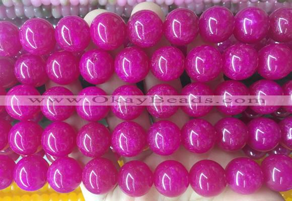 LSBS493 15 inches 16mm round candy jade gemstone beads wholesale