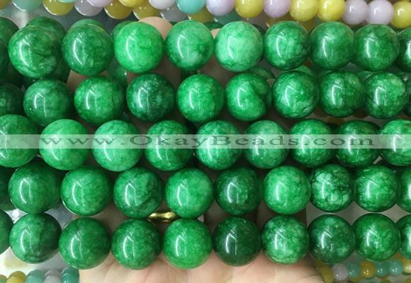 LSBS497 15 inches 16mm round candy jade gemstone beads wholesale