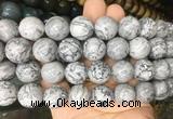 LSBS52 15 inches 16mm round grey picture jasper gemstone beads wholesale