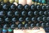 LSBS55 15 inches 16mm round black agate gemstone beads wholesale