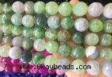 LSBS551 15 inches 16mm faceted round agate gemstone beads wholesale