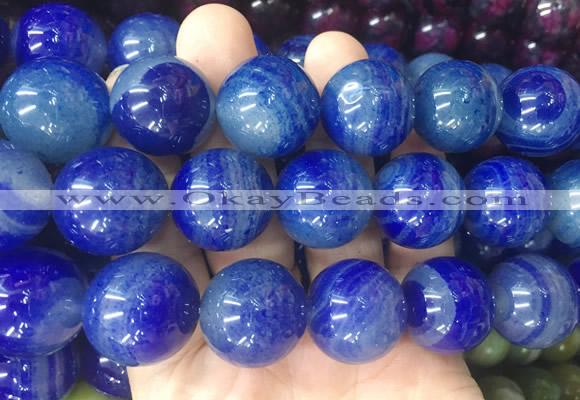 LSBS574 15 inches 20mm round agate gemstone beads wholesale
