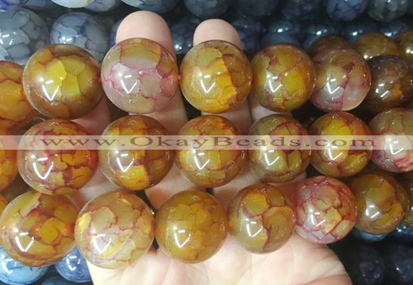 LSBS585 15 inches 20mm round agate gemstone beads wholesale