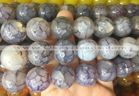 LSBS591 15 inches 20mm round agate gemstone beads wholesale