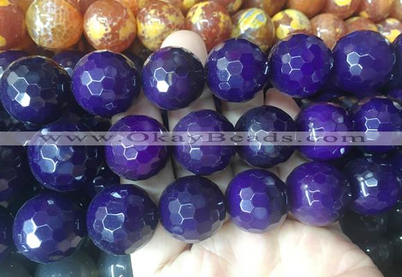 LSBS597 15 inches 20mm faceted round agate gemstone beads wholesale