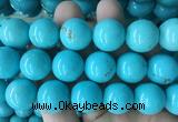 LSBS694 15 inches 22mm round howlite turquoise gemstone beads wholesale