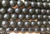 LSBS703 15 inches 16mm round matte black agate gemstone beads wholesale LSBS703 15 inches 16mm round matte black agate gemstone beads wholesale