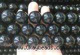 LSBS709 15 inches 20mm round black agate gemstone beads wholesale