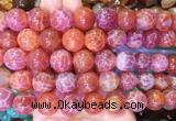 LSBS71 15 inches 16mm round red dragon veins agate beads wholesale