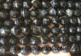 LSBS718 15 inches 14mm faceted round banded black agate gemstone beads wholesale LSBS718 15 inches 14mm faceted round banded black agate gemstone beads wholesale