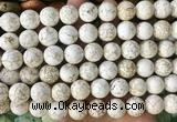 LSBS723 15 inches 14mm round howlite turquoise gemstone beads wholesale