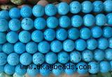 LSBS731 15 inches 14mm round howlite turquoise gemstone beads wholesale LSBS731 15 inches 14mm round howlite turquoise gemstone beads wholesale