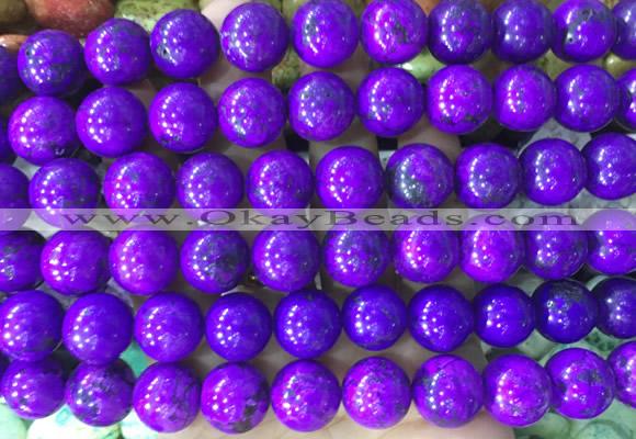 LSBS735 15 inches 14mm round howlite turquoise gemstone beads wholesale