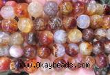 LSBS74 15 inches 16mm round coffee dragon veins agate beads wholesale