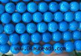 LSBS748 15 inches 16mm round howlite turquoise gemstone beads wholesale