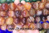 LSBS75 15 inches 18mm round coffee dragon veins agate beads wholesale