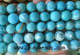 LSBS751 15 inches 16mm round howlite turquoise gemstone beads wholesale