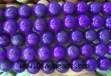 LSBS756 15 inches 16mm round howlite turquoise gemstone beads wholesale