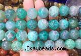 LSBS79 15 inches 16mm round green dragon veins agate beads wholesale