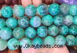 LSBS80 15 inches 18mm round green dragon veins agate beads wholesale