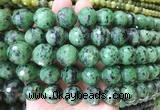 LSBS86 15 inches 16mm faceted round ruby zoisite beads wholesale