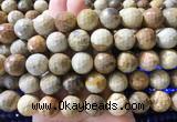 LSBS87 15 inches 16mm faceted round wooden jasper beads wholesale