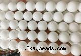 LSBS881 15 inches 16mm round white porcelain gemstone beads wholesale LSBS881 15 inches 16mm round white porcelain gemstone beads wholesale
