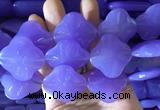 LSBS888 15 inches 35mm four leaf clover candy jade gemstone beads wholesale