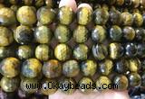 LSBS89 15 inches 16mm faceted round yellow tiger eye beads wholesale