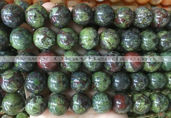 LSBS918 15 inches 16mm round dragon blood jasper gemstone beads wholesale