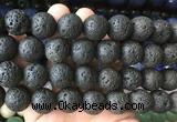 LSBS930 15 inches 18mm round black lava gemstone beads wholesale