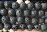 LSBS931 15 inches 20mm round black lava gemstone beads wholesale LSBS931 15 inches 20mm round black lava gemstone beads wholesale