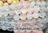 LSBS95 15 inches 16mm round white crystal gemstone beads wholesale