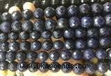 LSBS955 15 inches 14mm faceted round blue sandstone gemstone beads wholesale