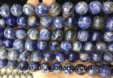 LSBS971 15 inches 14mm faceted round sodalite gemstone beads wholesale