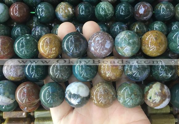 LSBS995 15 inches 20mm round india agate gemstone beads wholesale