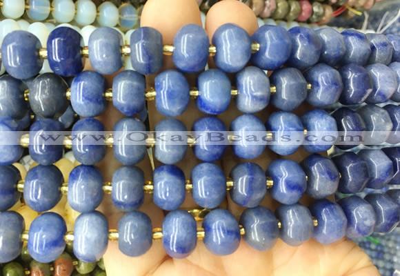 MEBS06 15 inches 8*12mm pumpkin blue aventurine beads wholesale