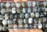 MEBS30 15 inches 8*12mm pumpkin tree agate beads wholesale