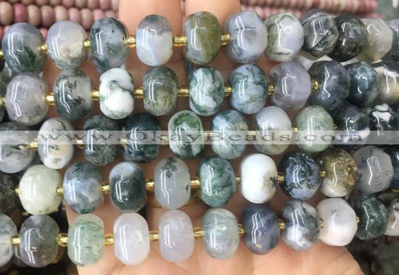 MEBS30 15 inches 8*12mm pumpkin tree agate beads wholesale
