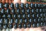 MEBS33 15 inches 8*12mm pumpkin black obsidian beads wholesale