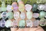 MQBS01 15 inches 12*16mm - 13*18mm faceted nuggets multicolor quartz beads