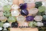 MQBS03 15 inches 13*18mm - 15*20mm faceted nuggets multicolor quartz beads
