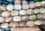 MSBS21 15 inches 12*16mm - 13*18mm faceted nuggets moonstone beads
