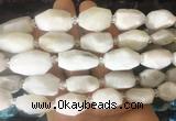 MSBS26 15 inches 12*16mm - 15*20mm faceted nuggets white moonstone beads